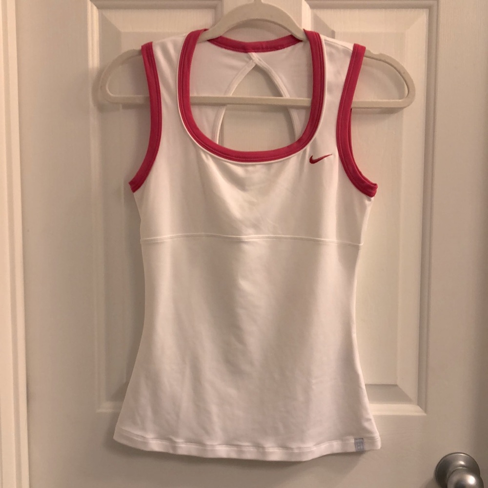 Nike Tank Top white with pink Size S